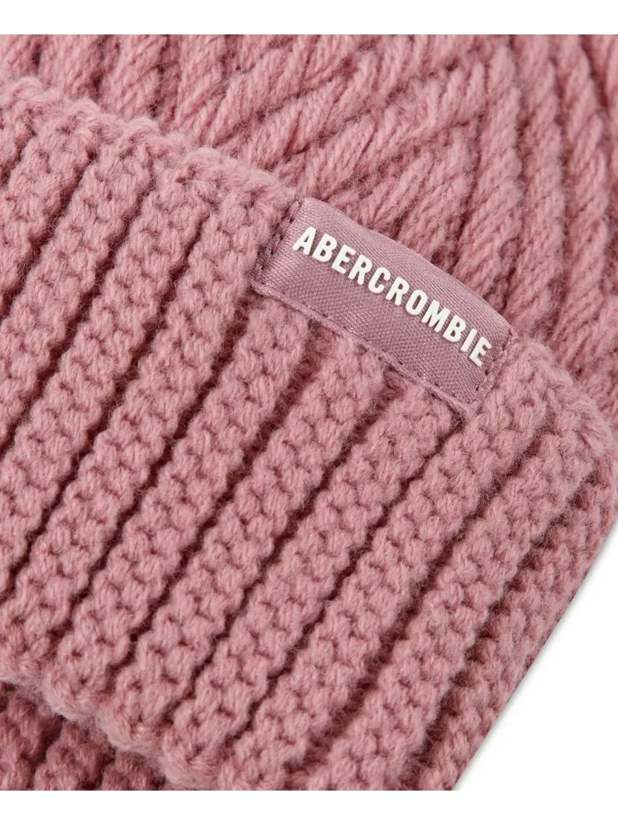 Шапка-бини с помпоном, модель Pom Beanie abercrombie kids, Lilas — изображение 3 из 3