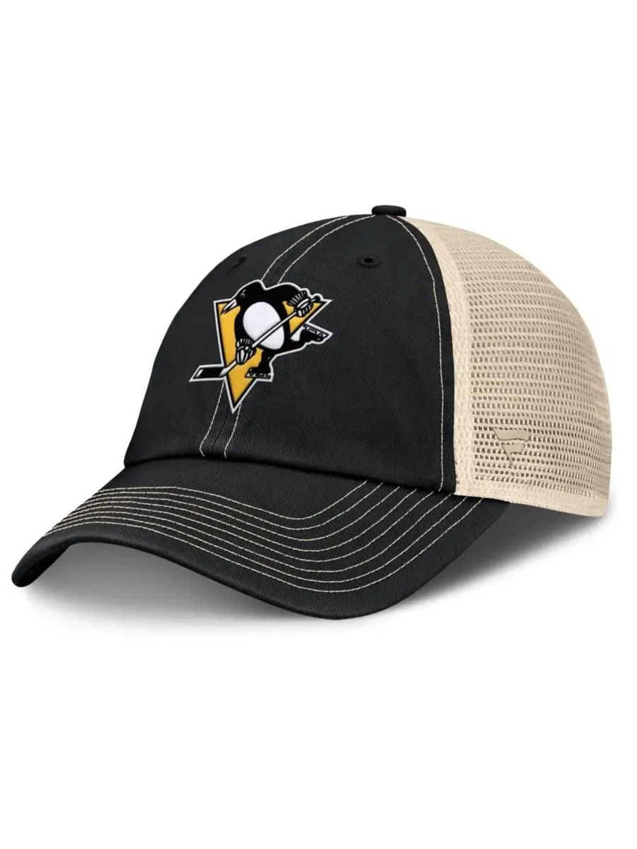 Кепка-тракер Rival с вышитым логотипом Pittsburgh Penguins Fanatics — изображение 1 из 4, черный натуральный