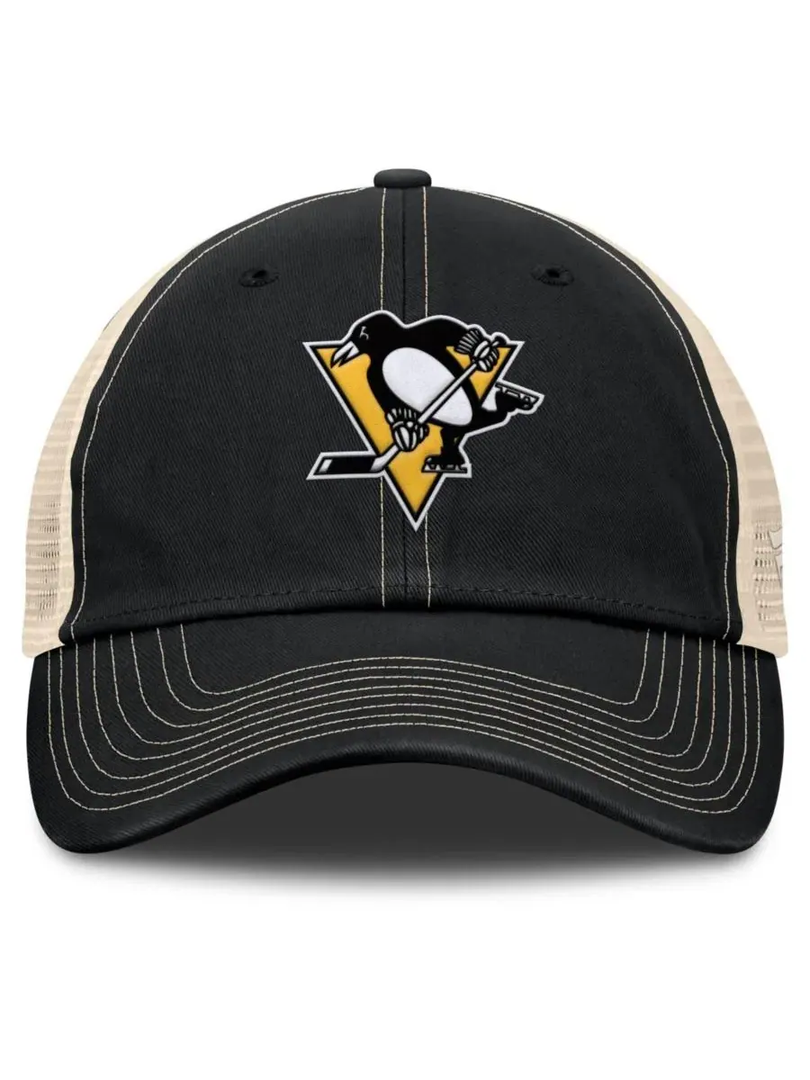 Кепка-тракер Rival с вышитым логотипом Pittsburgh Penguins Fanatics — изображение 2 из 4, черный натуральный