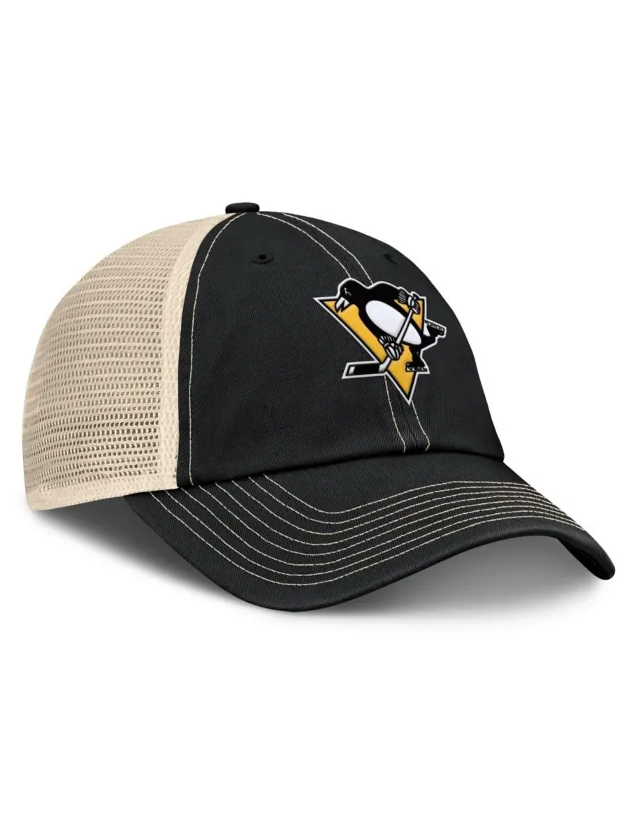 Кепка-тракер Rival с вышитым логотипом Pittsburgh Penguins Fanatics — изображение 3 из 4, черный натуральный