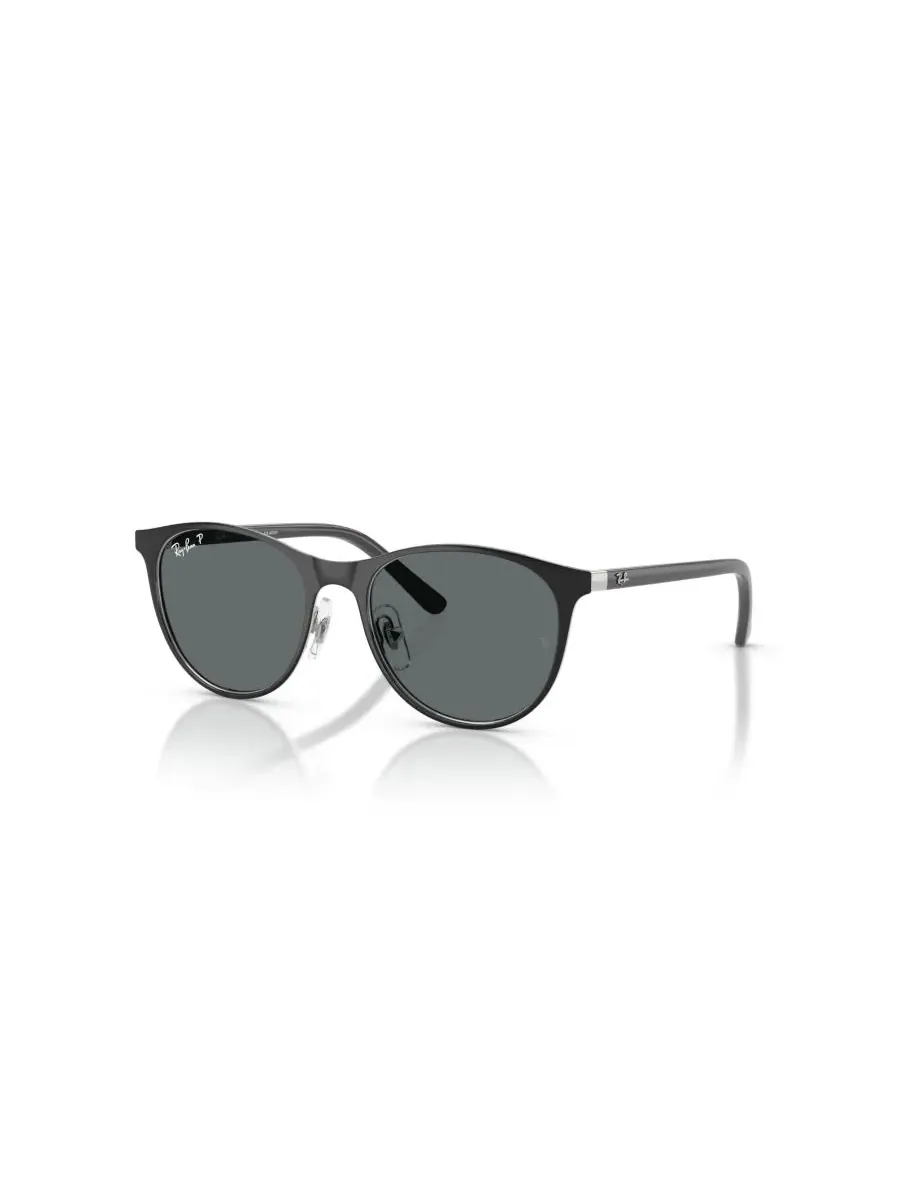 Детские поляризованные солнцезащитные очки, RB9552S Ray-Ban Jr — изображение 1 из 7, черный серебристый