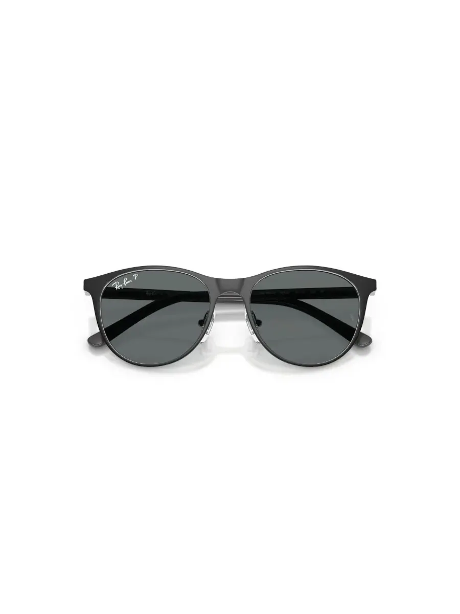 Детские поляризованные солнцезащитные очки, RB9552S Ray-Ban Jr — изображение 5 из 7, черный серебристый