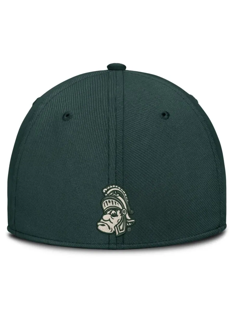 Кепка Legacy Swooshflex Dri-FIT Michigan State Spartans Nike — изображение 4 из 4, натуральный зеленый