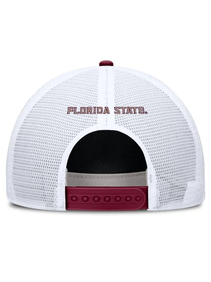 Бейсболка Nike Florida State Seminoles 2026 On-Field Gameday Rope Trucker Adjustable Hat — изображение 3 из 3, белый