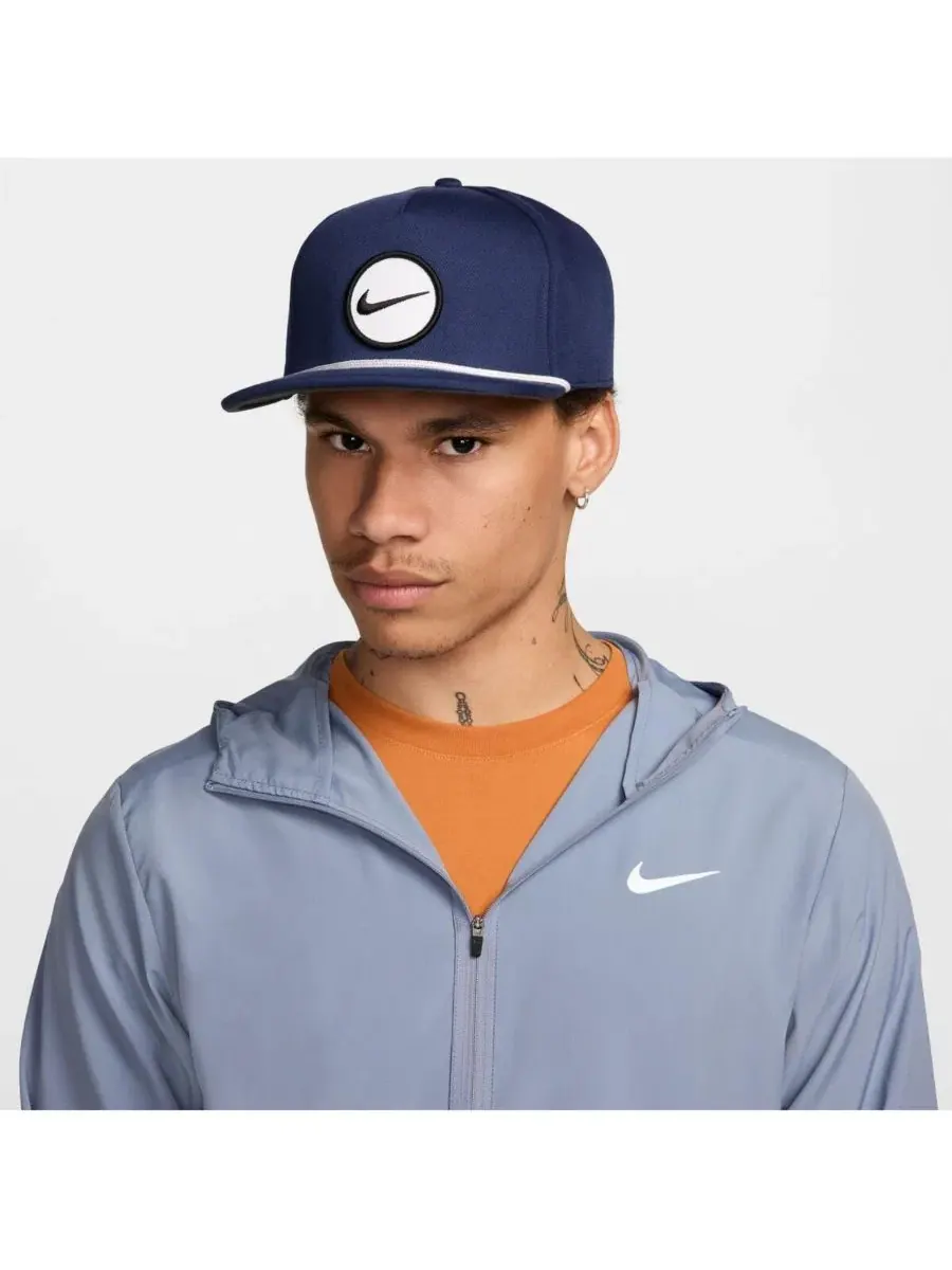 Кепка-снепбек Nike Retro Pro с плоским козырьком — изображение 1 из 5, темно-синий