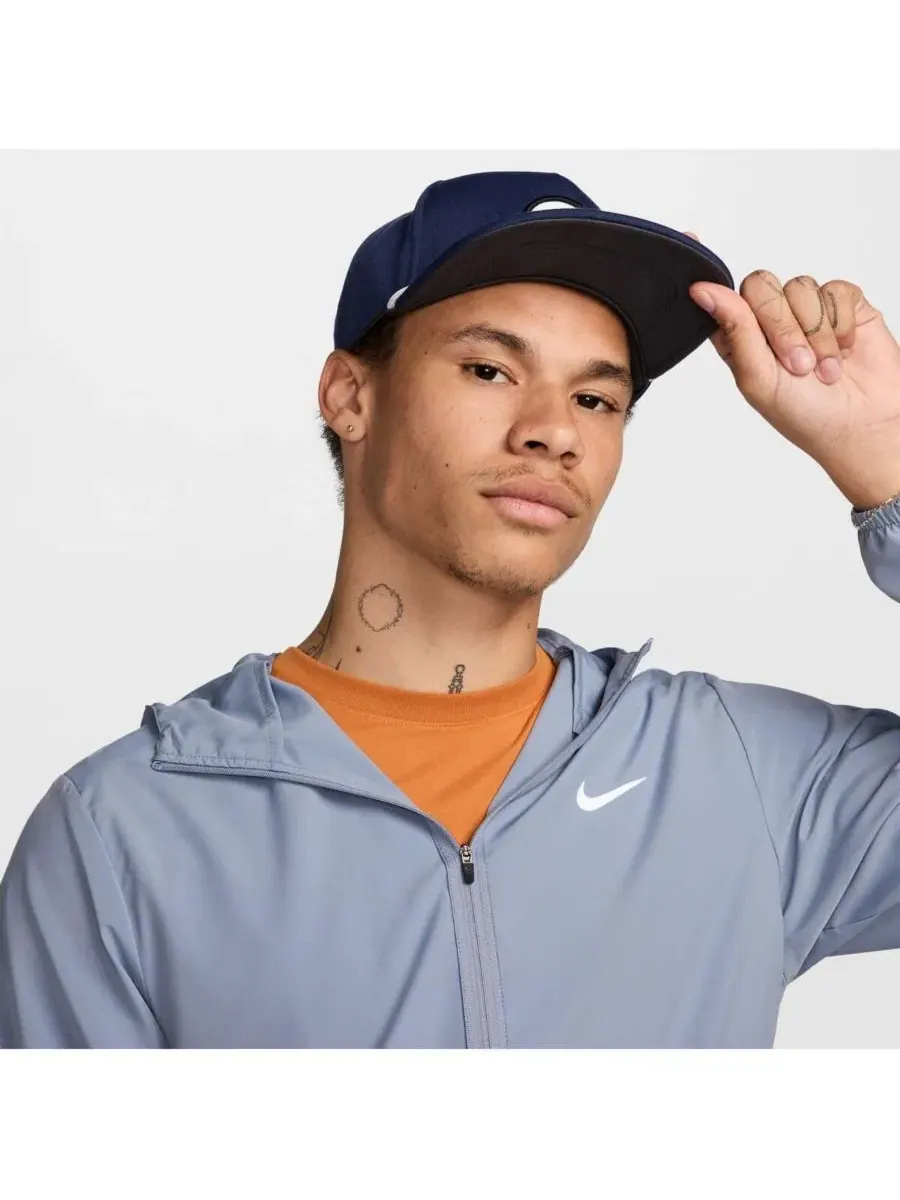 Кепка-снепбек Nike Retro Pro с плоским козырьком — изображение 2 из 5, темно-синий