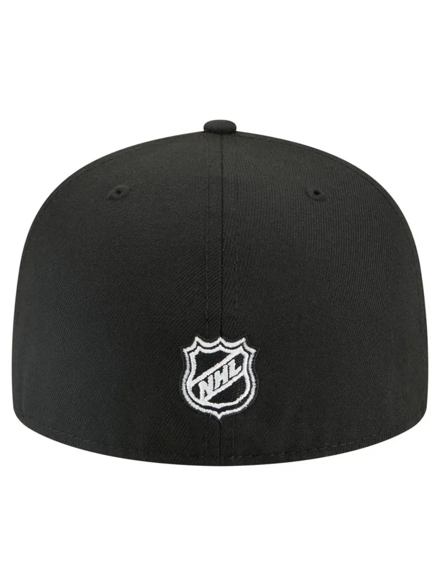 New Era Мужская черная бейсболка Washington Capitals Faded Lines 59FIFTY Fitted Hat — изображение 4 из 5, черный
