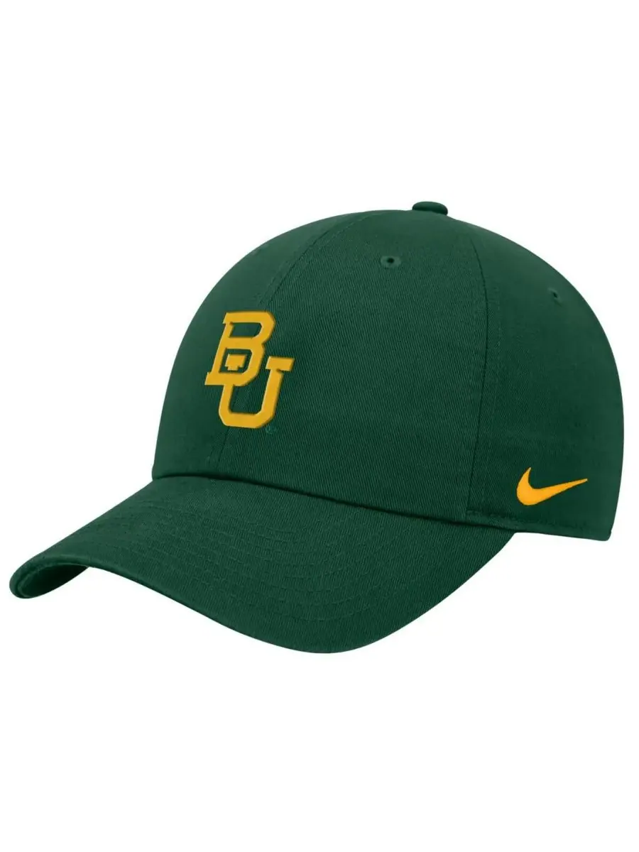 Nike Мужская зеленая регулируемая кепка Baylor Bears Club — изображение 1 из 2, зеленый