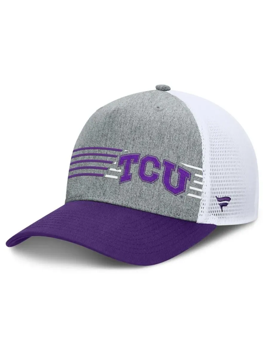 Fanatics Мужская регулируемая кепка-тракер TCU Horned Frogs Profile серо-фиолетового цвета — изображение 1 из 4