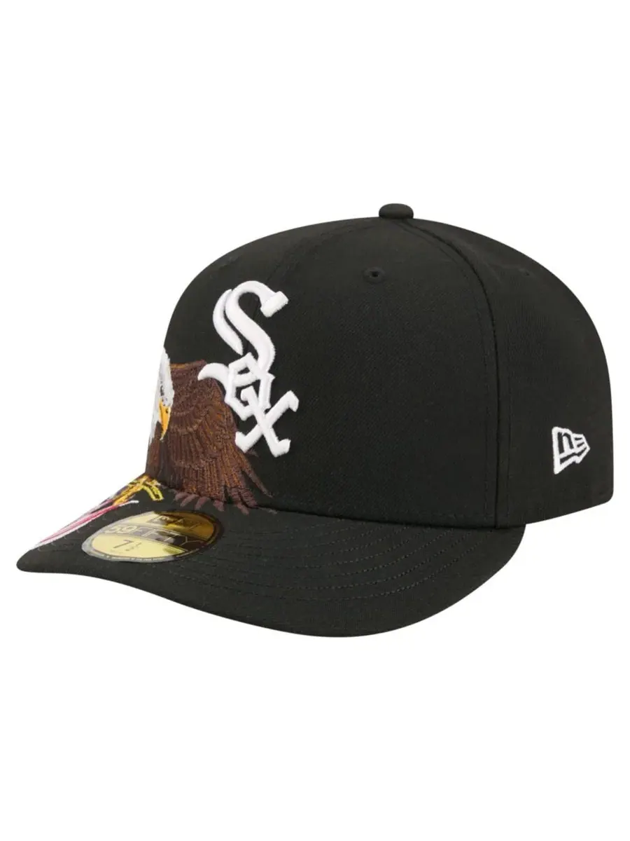 Кепка с вышивкой орла и логотипом Chicago White Sox, модель Americana Bald Eagle New Era — изображение 3 из 5, черный
