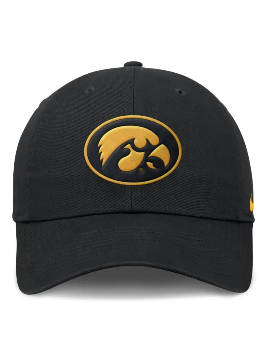 Бейсболка Nike Dri-FIT с вышивкой Iowa Hawkeyes — изображение 2 из 4, черный