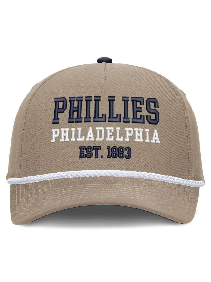 Кепка Nike Rise с изогнутым козырьком, с вышивкой Philadelphia Phillies — изображение 2 из 4, хаки темно-синий