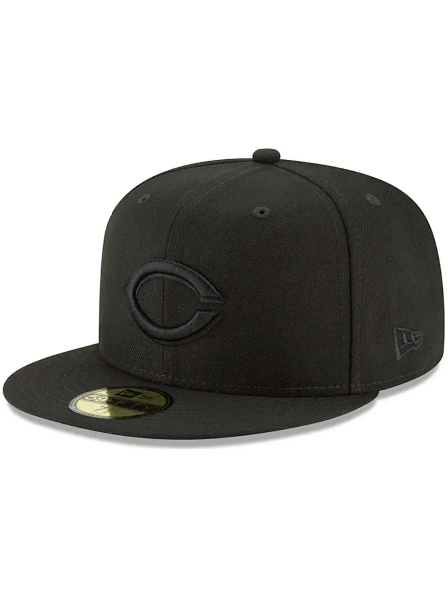 New Era Мужская черная бейсболка Cincinnati Reds Basic 59FIFTY с основным логотипом