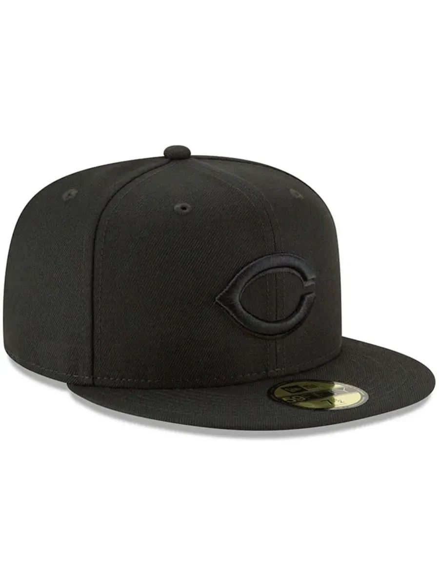 New Era Мужская черная бейсболка Cincinnati Reds Basic 59FIFTY с основным логотипом — изображение 3 из 4, черный