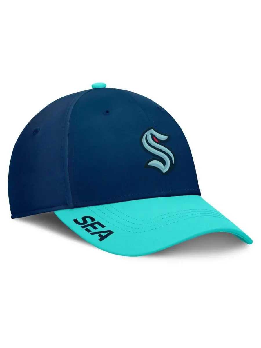 Fanatics Мужская бейсболка Seattle Kraken Authentic Pro Rink Flex Hat глубокого — изображение 1 из 4