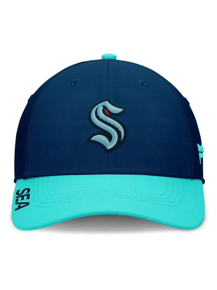 Fanatics Мужская бейсболка Seattle Kraken Authentic Pro Rink Flex Hat глубокого — изображение 2 из 4