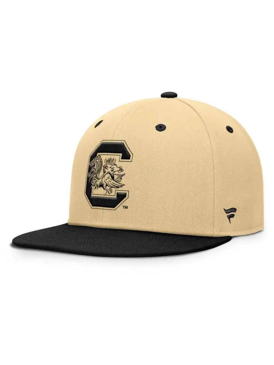 Fanatics Мужская бейсболка South Carolina Gamecocks Balance Fitted Hat цвета хаки/черный — изображение 1 из 4, хаки черный