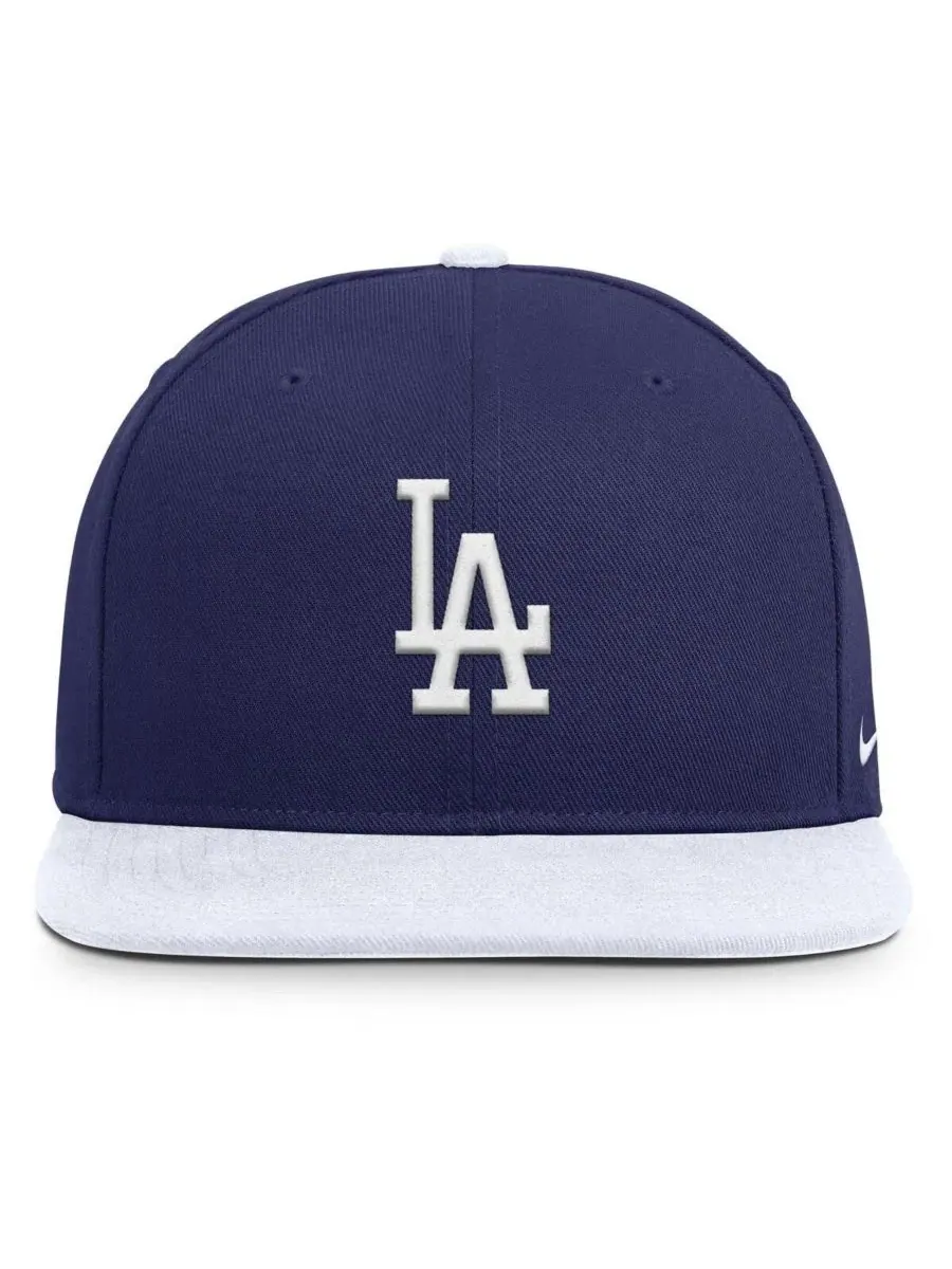 Мужская бейсболка Los Angeles Dodgers Primetime Pro Dri-FIT Snapback королевского синего/белого — изображение 2 из 4, белый