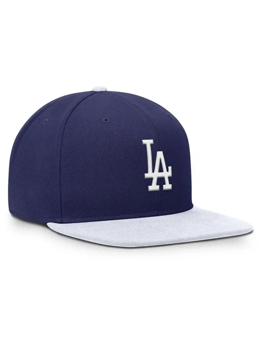 Мужская бейсболка Los Angeles Dodgers Primetime Pro Dri-FIT Snapback королевского синего/белого — изображение 3 из 4, белый