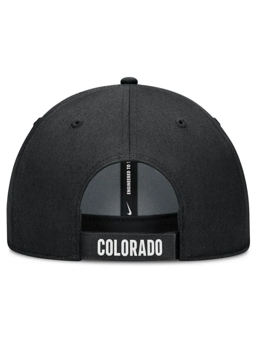 Nike Мужская белая/черная регулируемая бейсболка Colorado Rockies Club Performance — изображение 4 из 4, белый черный