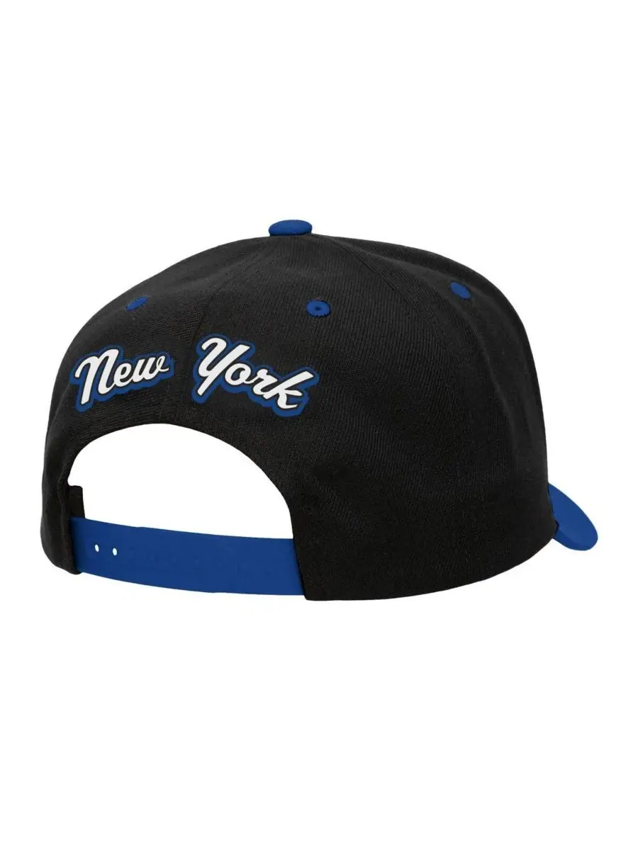 Mitchell & Ness Мужская кепка New York Rangers, черно-синяя, с двухцветной регулируемой застежкой и — изображение 2 из 2