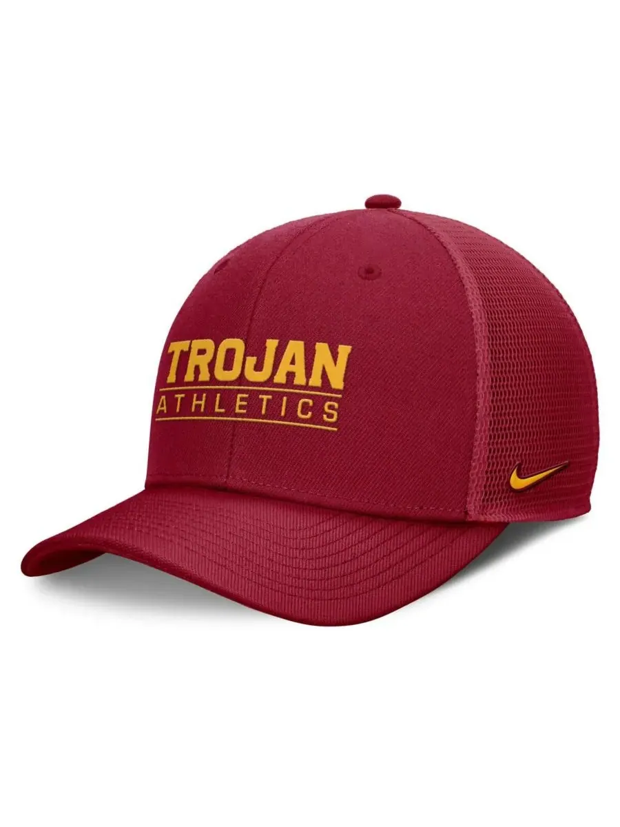 Nike Мужская регулируемая бейсболка USC Trojans цвета "малиновый" — изображение 1 из 4, красный