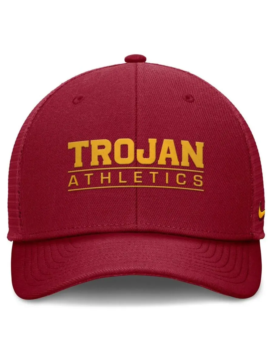 Nike Мужская регулируемая бейсболка USC Trojans цвета "малиновый" — изображение 2 из 4, красный