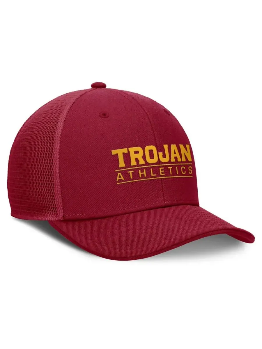 Nike Мужская регулируемая бейсболка USC Trojans цвета "малиновый" — изображение 3 из 4, красный