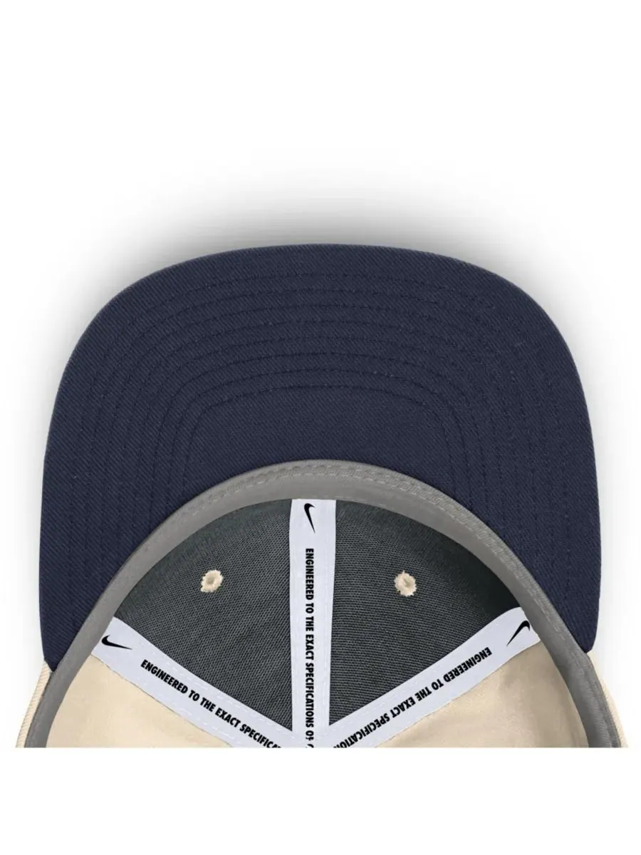 Мужская натуральная бейсболка West Virginia Mountaineers Primetime True Performance Fitted Hat Nike — изображение 2 из 4