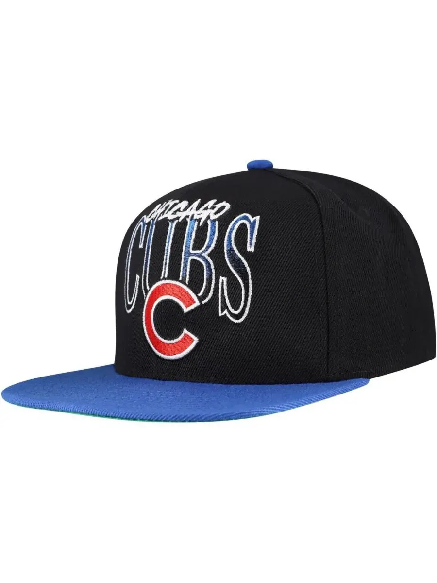 Mitchell & Ness Мужская черная кепка-снепбек Chicago Cubs Rise Up — изображение 1 из 4, черный