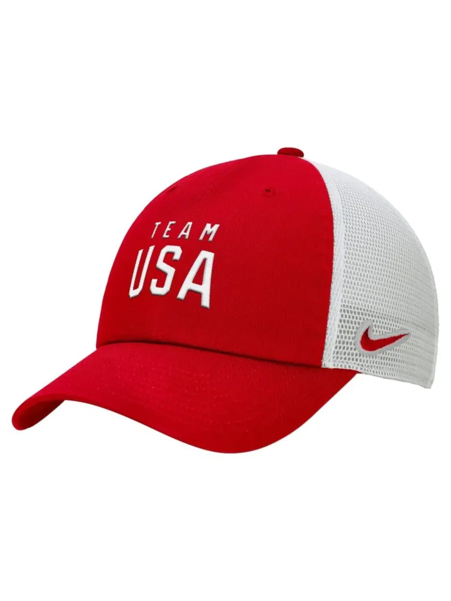 Кепка-тракер с вышивкой Team USA Club Nike — изображение 1 из 2, красный белый