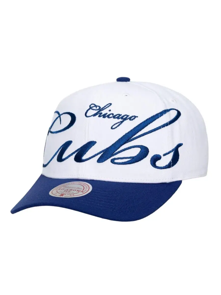 Бейсболка Chicago Cubs с вышивкой XL Script Pro Crown Mitchell & Ness — изображение 2 из 5, белый