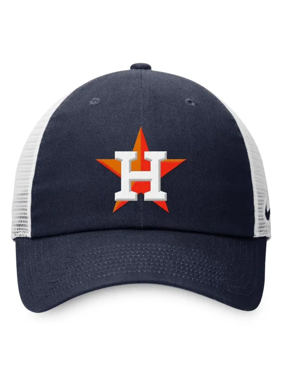 Кепка Club Trucker Houston Astros с вышивкой Nike — изображение 2 из 4, темно-синий белый