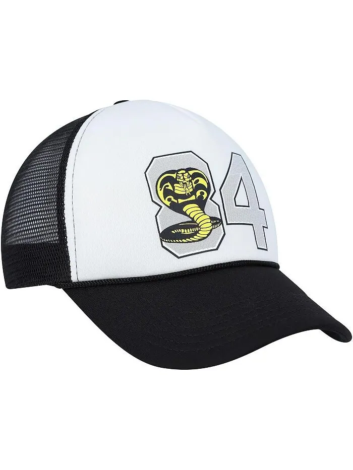 Мужская и женская белая и черная шляпа Cobra Kai 84 Snapback Contenders Clothing — изображение 2 из 4, белый черный