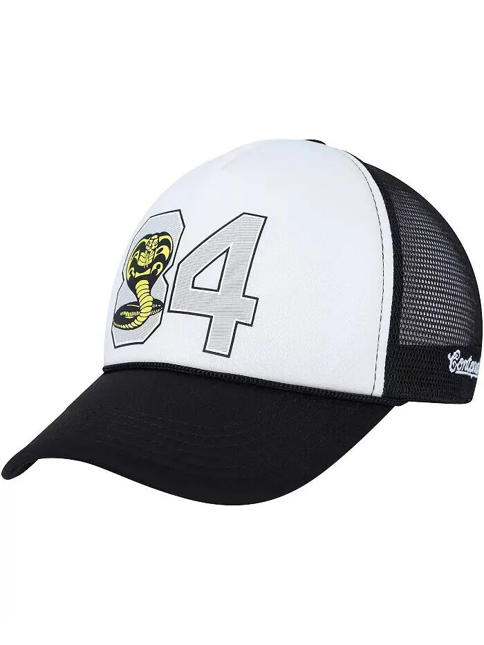 Мужская и женская белая и черная шляпа Cobra Kai 84 Snapback Contenders Clothing — изображение 1 из 4