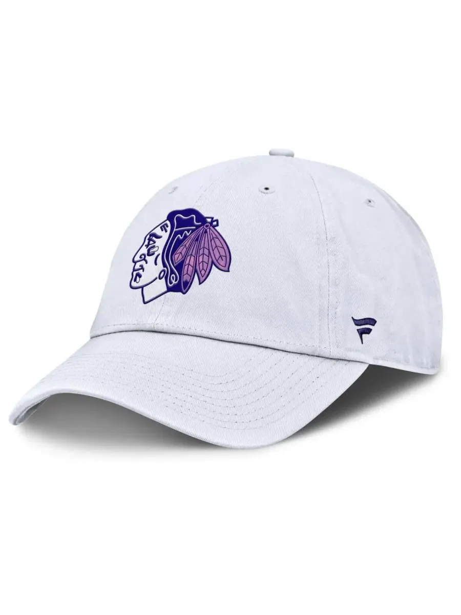 Кепка Chicago Blackhawks Authentic Pro Hockey Fights Cancer Fanatics — изображение 3 из 4, белый
