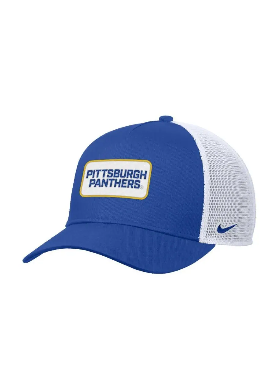 Мужская регулируемая бейсболка Royal Pitt Panthers 2025 On-Field Rise Trucker Performance Nike — изображение 1 из 2