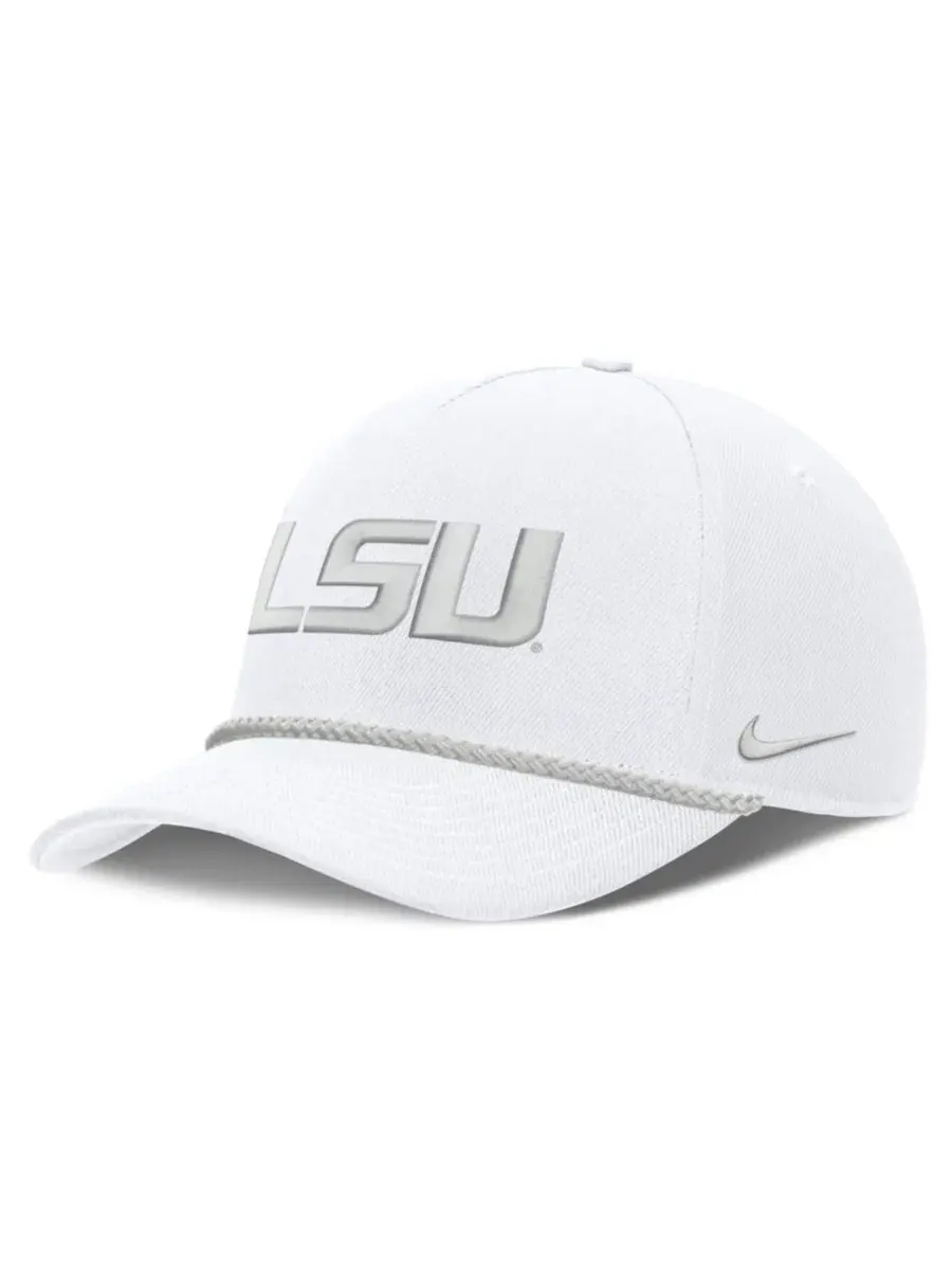 Кепка Nike LSU Tigers Rope Rise Adjustable — изображение 1 из 3, белый