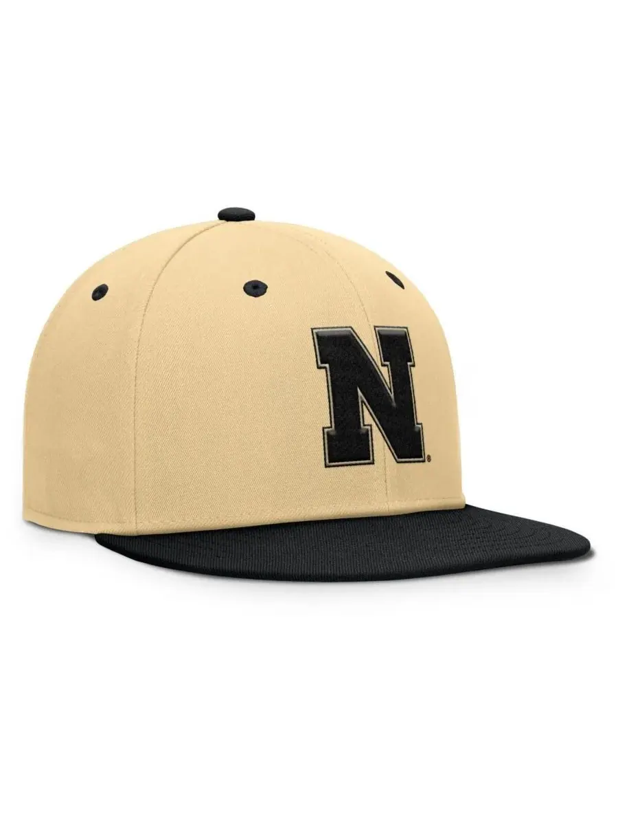Fanatics Мужская бейсболка Nebraska Huskers Balance Fitted цвета хаки/черный — изображение 3 из 4, хаки черный