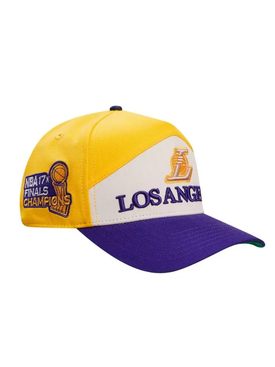 Pro Standard Мужская регулируемая кепка Los Angeles Lakers золотисто-фиолетового цвета с шевроном — изображение 1 из 4
