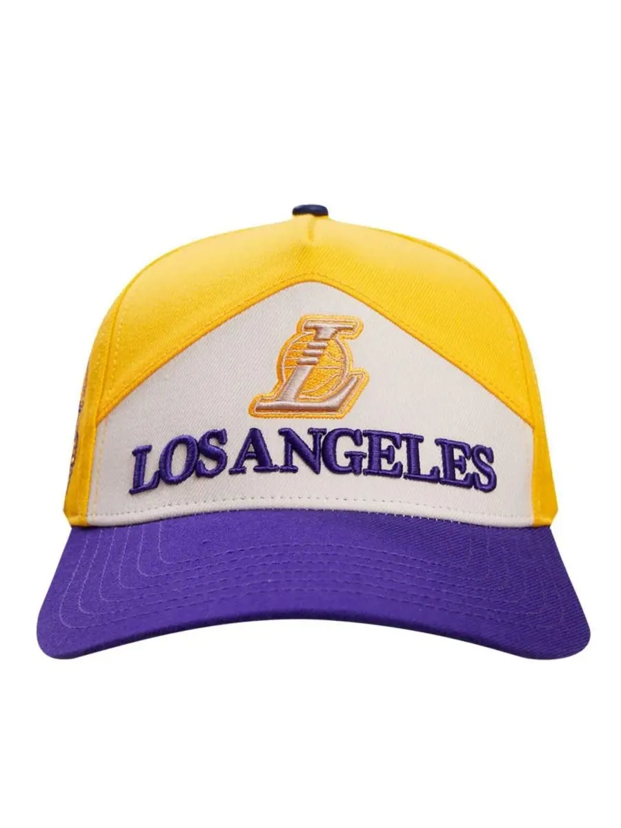 Pro Standard Мужская регулируемая кепка Los Angeles Lakers золотисто-фиолетового цвета с шевроном — изображение 2 из 4