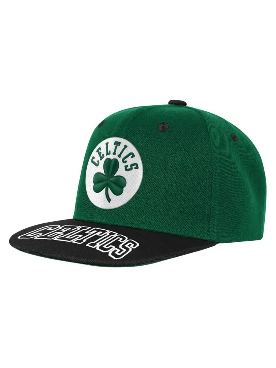 Outerstuff Бейсболка Boston Celtics двухцветная, для мальчиков и девочек, зелено-черная, с — изображение 1 из 3