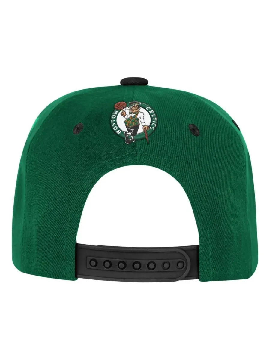 Outerstuff Бейсболка Boston Celtics двухцветная, для мальчиков и девочек, зелено-черная, с — изображение 2 из 3