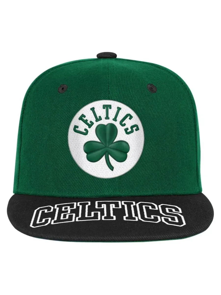 Outerstuff Бейсболка Boston Celtics двухцветная, для мальчиков и девочек, зелено-черная, с — изображение 3 из 3