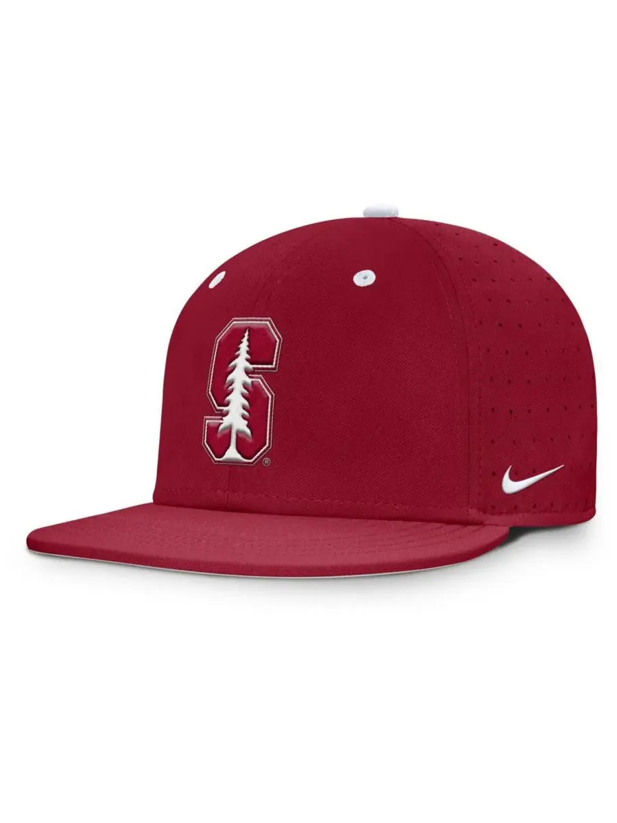 Мужская бейсболка Cardinal Stanford Cardinal On-Field Dugout True Performance Fitted Hat Nike — изображение 1 из 4, красный