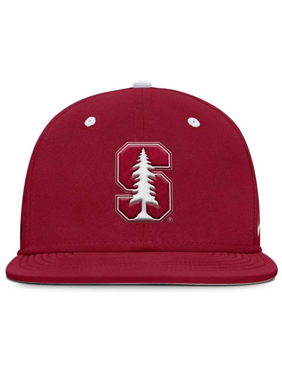 Мужская бейсболка Cardinal Stanford Cardinal On-Field Dugout True Performance Fitted Hat Nike — изображение 2 из 4, красный