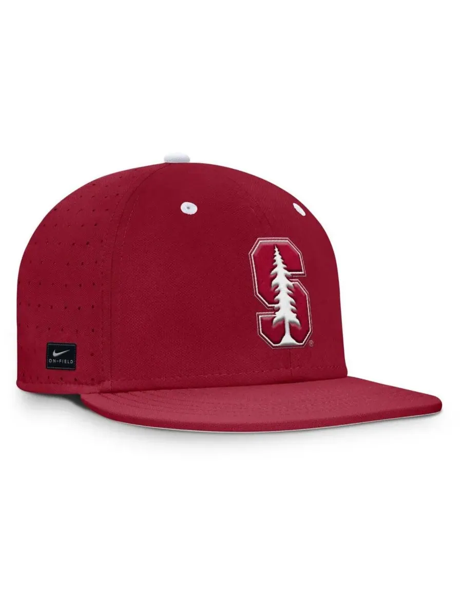 Мужская бейсболка Cardinal Stanford Cardinal On-Field Dugout True Performance Fitted Hat Nike — изображение 3 из 4, красный