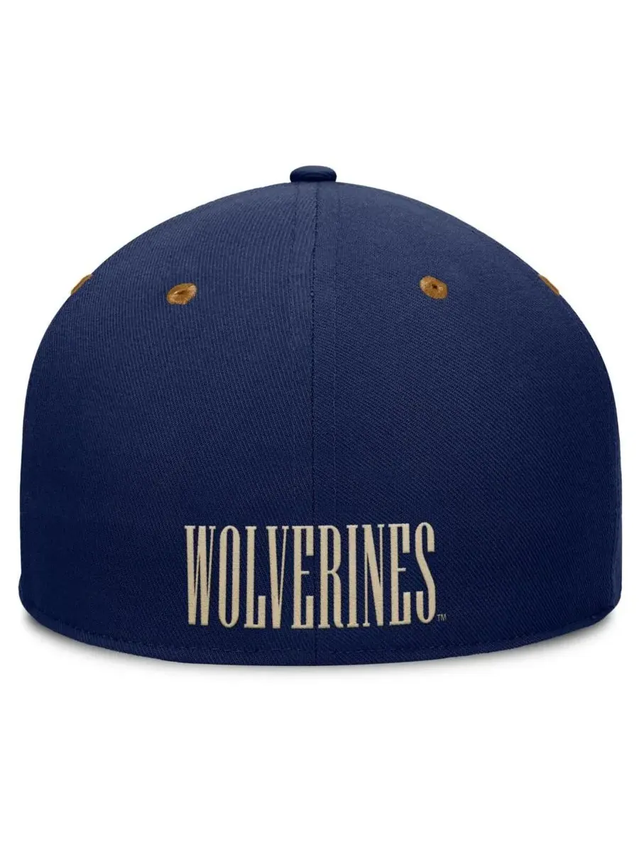 Fanatics Мужская шляпа темно-синего/коричневого цвета Michigan Wolverines Noboa — изображение 4 из 4, темно-синий коричневый