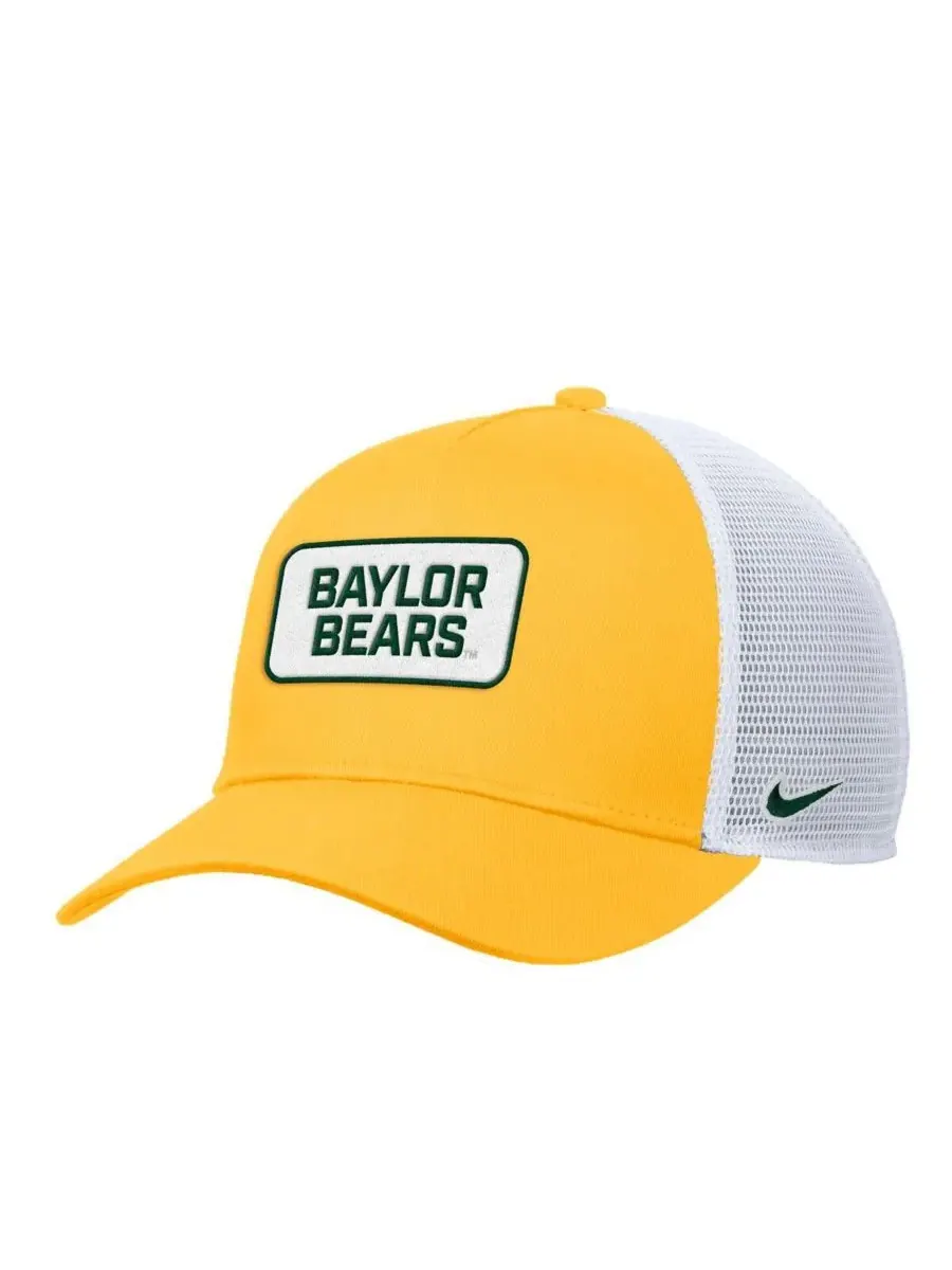 Мужская золотистая регулируемая бейсболка Baylor Bears 2025 On-Field Rise Trucker Nike — изображение 1 из 2, золото