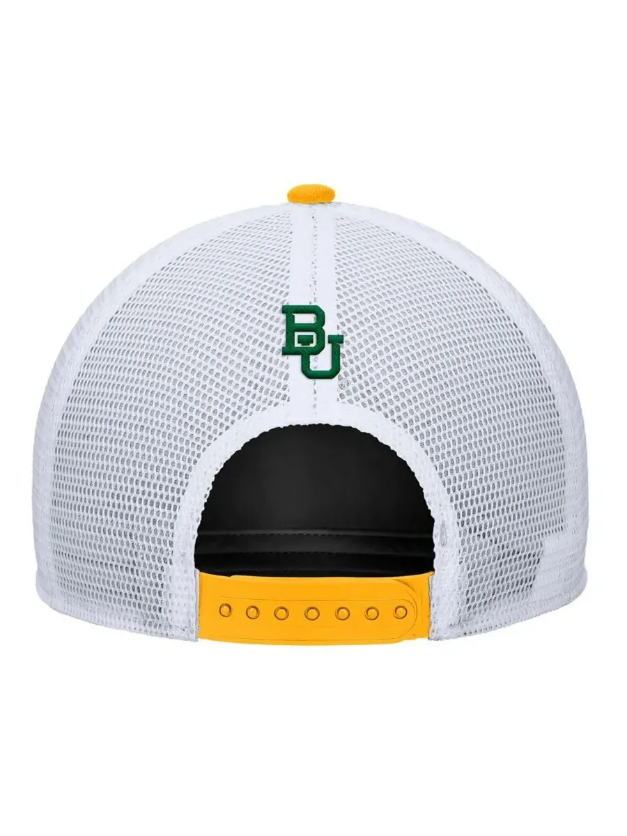Мужская золотистая регулируемая бейсболка Baylor Bears 2025 On-Field Rise Trucker Nike — изображение 2 из 2, золото